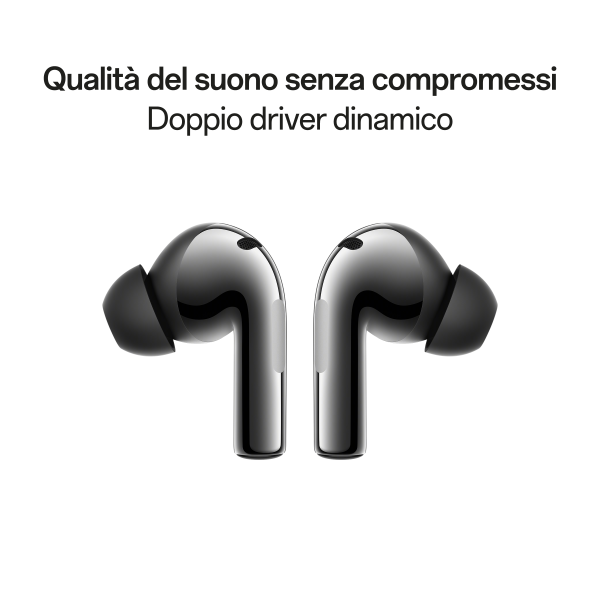 OPPO Enco X3i Auricolari True Wireless, 44h di Autonomia, Doppio Driver da 10.4mm e 6mm, Bluetooth 5.3, Controlli Touch, Cancellazione del rumore IA, Android e iOS, IP55, [Versione Italiana], Grigio - EUROBABYLON