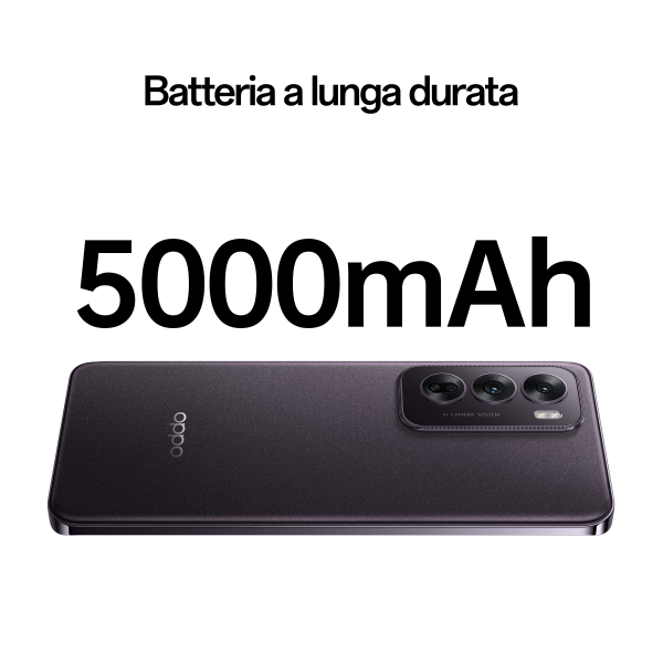 OPPO Reno12 5G AI Smartphone, Tripla fotocamera 50+8+2MP, Selfie 32MP, Display 6.7 120HZ AMOLED FHD+, 5000mAh, RAM 24 GB (12+12) + ROM 256GB, [Versione Italia], Black Brown - EUROBABYLON