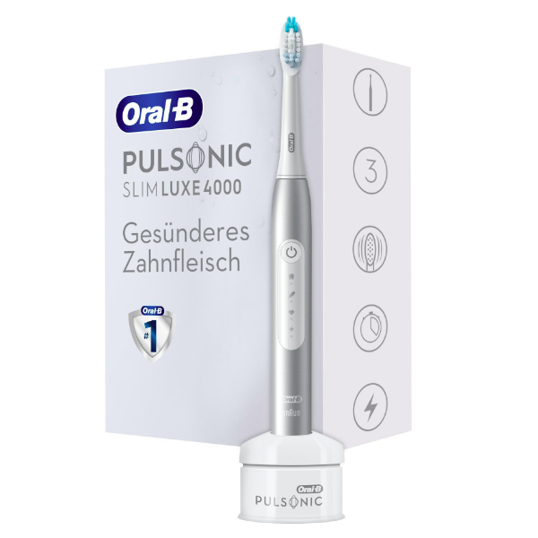 Oral-B Pulsonic Slim Luxe 4000 Adulto Spazzolino elettrico sonico Platino - EUROBABYLON