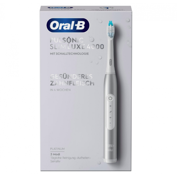 Oral-B Pulsonic Slim Luxe 4000 Adulto Spazzolino elettrico sonico Platino - EUROBABYLON