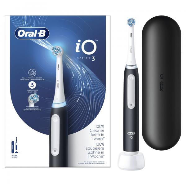 Oral-B Spazzolino Elettrico iO 3 Nero, 1 Testina - EUROBABYLON