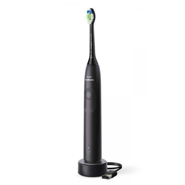 Philips 5300 series Sonicare spazzolino elettrico sonico con base di ricarica, 2 livelli intensità, sensore di pressione colore nero HX7101/01 - EUROBABYLON