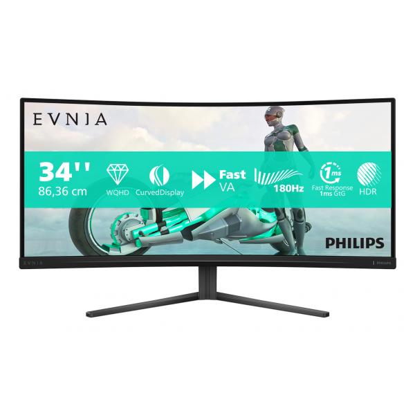 Philips Evnia 34M2C3500L/00 Monitor PC 86,4 cm (34") 3440 x 1440 Pixel Wide Quad HD LCD Nero - EUROBABYLON