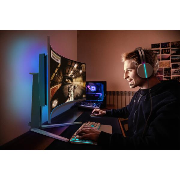 Philips Evnia 8000 49M2C8900L/00 Monitor PC 124,2 cm (48.9") 5120 x 1440 Pixel Dual QHD QD-OLED Bianco - EUROBABYLON