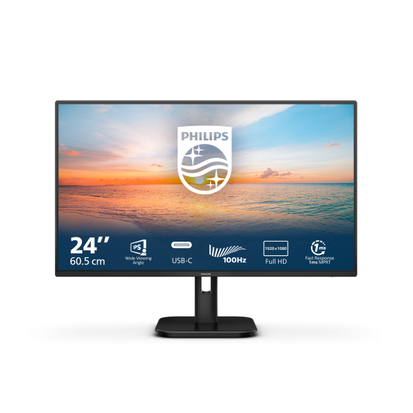 Philips Serie 1000 24E1N1300A/00 Monitor PC 60,5 cm (23.8") 1920 x 1080 Pixel Full HD LCD Nero - EUROBABYLON