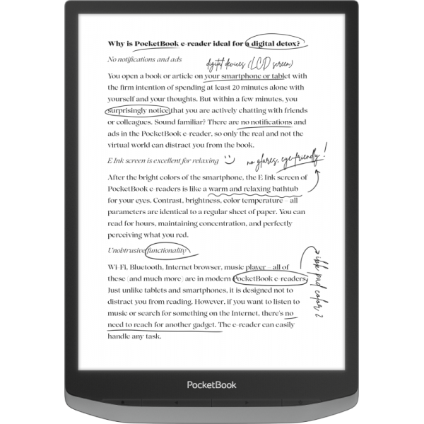 PocketBook InkPad X Pro lettore e-book Touch screen 32 GB Wi-Fi Grigio - EUROBABYLON