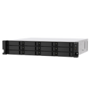 QNAP TS-1273AU-RP-8G server NAS e di archiviazione Armadio (2U) Ryzen Embedded V1500B 8 GB DDR4 0 TB QNAP QTS Alluminio, Nero - EUROBABYLON