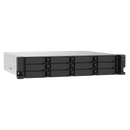 QNAP TS-1273AU-RP-8G server NAS e di archiviazione Armadio (2U) Ryzen Embedded V1500B 8 GB DDR4 0 TB QNAP QTS Alluminio, Nero - EUROBABYLON