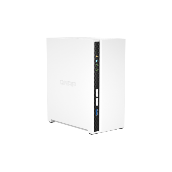 QNAP TS-233 server NAS e di archiviazione Mini Tower ARM Cortex-A55 2 GB 0 TB QNAP QTS Bianco - EUROBABYLON