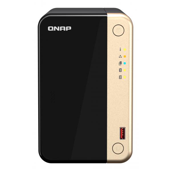 QNAP TS-264 NAS Tower Intel Celeron N5095 8 GB 0 TB QNAP QTS Nero, Oro - EUROBABYLON
