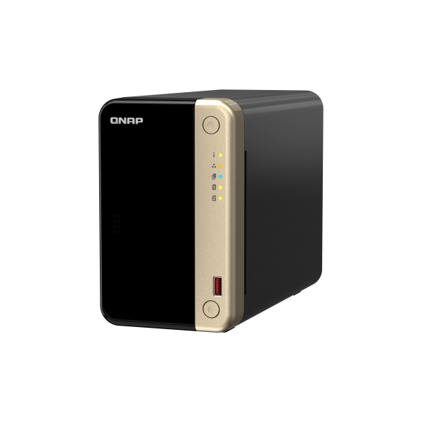 QNAP TS-264 NAS Tower Intel Celeron N5095 8 GB 0 TB QNAP QTS Nero, Oro - EUROBABYLON