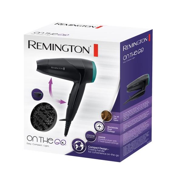 Remington Asciugacapelli D1500 Da Viaggio Pieghevole 2000w Nero - EUROBABYLON