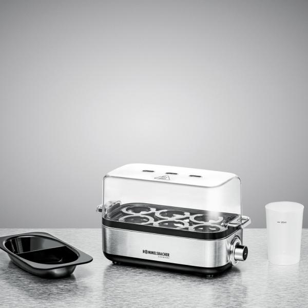 Rommelsbacher ER 600 Pentolino per uova 6 uovo/uova 400 W Acciaio inox, Trasparente - EUROBABYLON