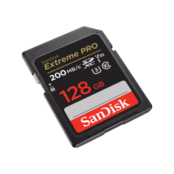 SanDisk Extreme PRO SD 128GB C10 UHS-I SDXC 200MB/s - EUROBABYLON