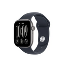 Apple Watch Series 12 GPS 42mm Cassa in alluminio grigio siderale con cinturino Sport blu navy - S/M