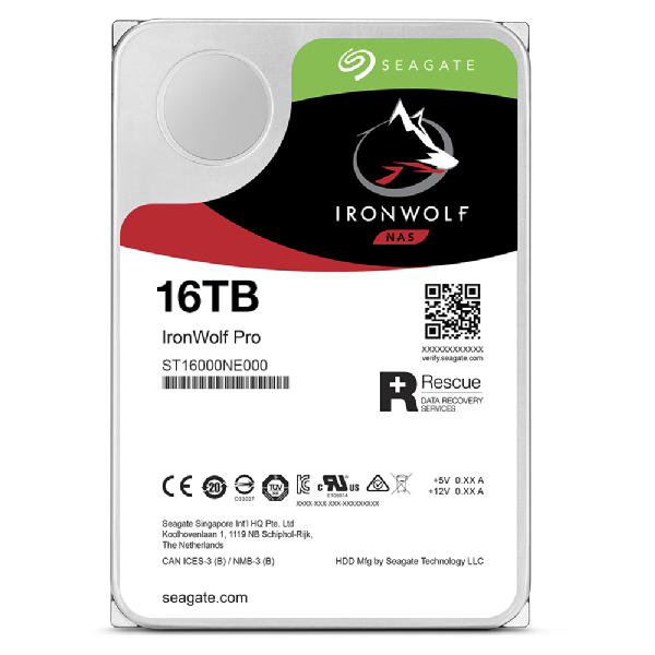 Seagate IronWolf Pro ST16000NT001 disco rigido interno 16 TB 7200 Giri/min 256 MB 3.5" - EUROBABYLON