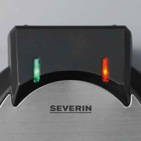 Severin WA 2103 piastra per waffle 4 waffle 1200 W Nero, Argento - EUROBABYLON