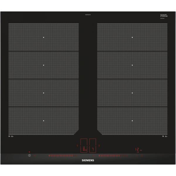 Siemens EX675LXC1E piano cottura Nero, Acciaio inossidabile Da incasso Piano cottura a induzione 4 Fornello(i) - EUROBABYLON