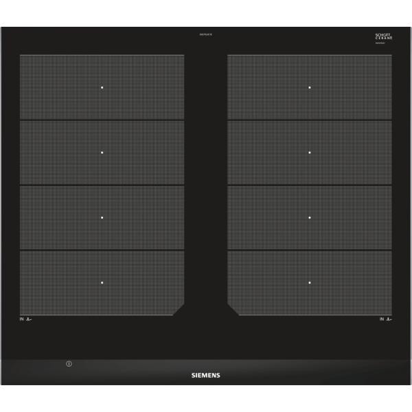 Siemens EX675LXC1E piano cottura Nero, Acciaio inossidabile Da incasso Piano cottura a induzione 4 Fornello(i) - EUROBABYLON