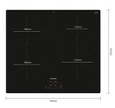 Siemens iQ100 EU611BEB6E piano cottura Nero Da incasso 60 cm Piano cottura a induzione 4 Fornello(i) - EUROBABYLON