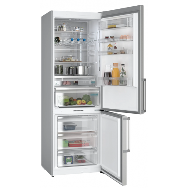 Siemens iQ500 KG49NAIBT frigorifero con congelatore Libera installazione 440 L B Acciaio inox - EUROBABYLON