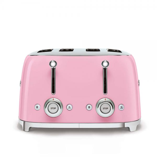 Smeg Tostapane 50's Style  Rosa LUCIDO 4x4  TSF03PKEU - EUROBABYLON
