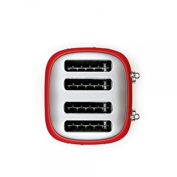 Smeg Tostapane 50's Style  Rosso LUCIDO 4x4  TSF03RDEU - EUROBABYLON