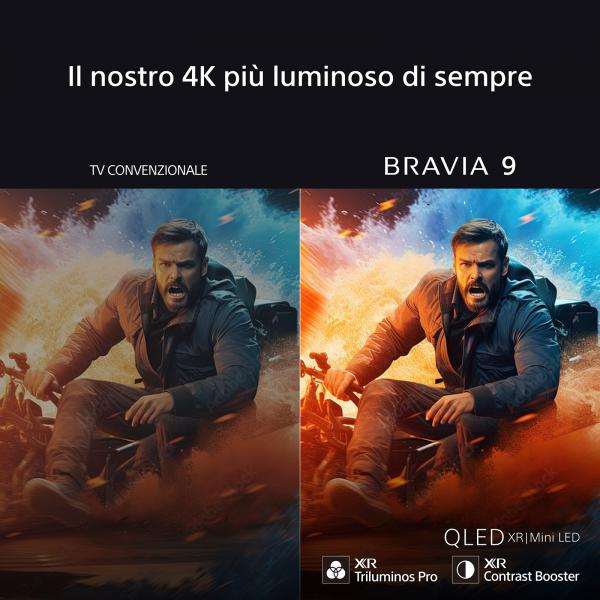 Sony BRAVIA 9 QLED (XR l Mini LED) 85 Pollici 4K HDR Google Smart TV (2024) Gaming Menu per PlayStation 5, IMAX Enhanced, Dolby Vision Atmos, Chromecast, AirPlay, 120Hz 85XR90 - EUROBABYLON