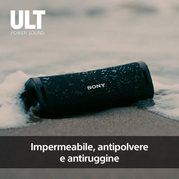 Sony ULT FIELD 1 - Speaker portatile wireless Bluetooth con ULT POWER SOUND, bassi potenti, IP67, impermeabile, antipolvere, antiurto, batteria da 12 ore, qualità chiamata chiara, anche da esterno, viaggio - EUROBABYLON