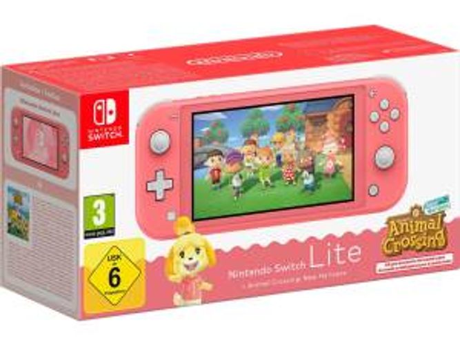 Switch lite Console Animal Crossing Coral - EUROBABYLON