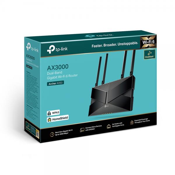 TP-Link Archer AX53 router wireless Gigabit Ethernet Dual-band (2.4 GHz/5 GHz) Nero - EUROBABYLON