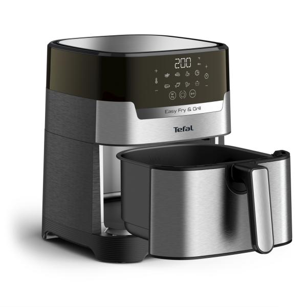Tefal Easy Fry & Grill EY505D Singolo 4,2 L Indipendente 1550 W Friggitrice ad aria calda Acciaio inox - EUROBABYLON
