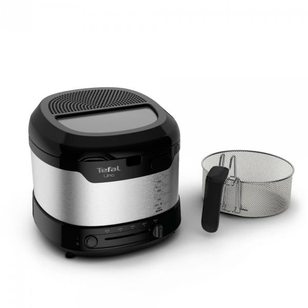 Tefal Uno FF215D Singolo Indipendente 1600 W Friggitrice Nero, Acciaio inossidabile - EUROBABYLON