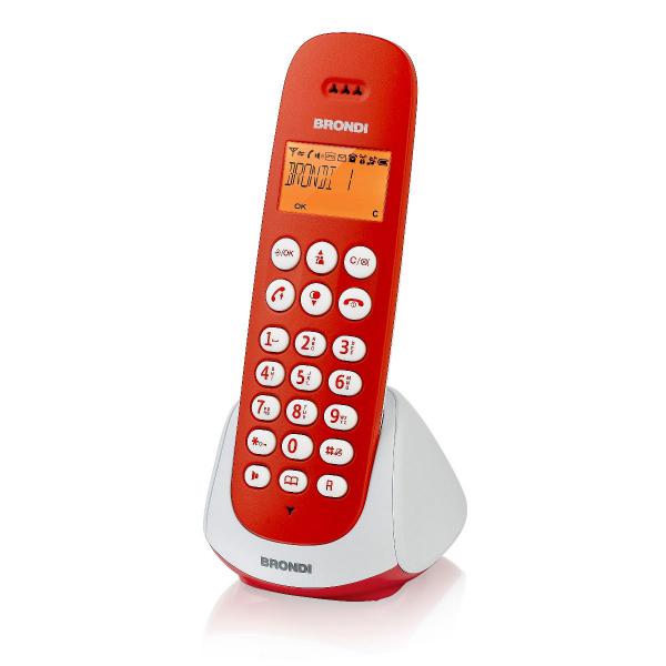 Telefono Cordless Brondi Adara Rosso/Bianco - EUROBABYLON