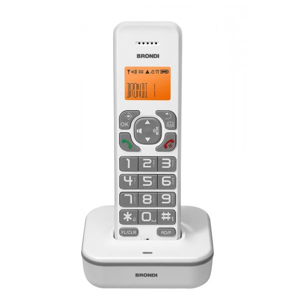 Telefono Cordless Brondi Bravo Star Bianco/Grigio - EUROBABYLON