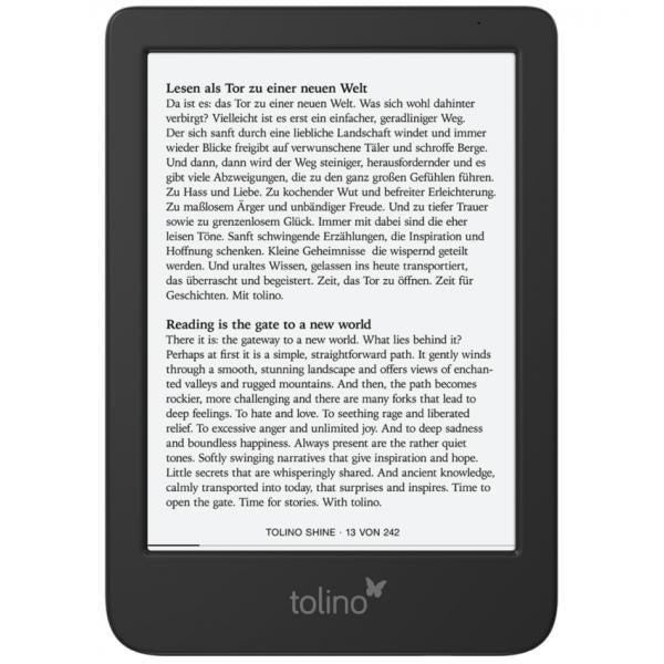 Tolino shine 5 lettore e-book Touch screen 16 GB Wi-Fi Nero - EUROBABYLON