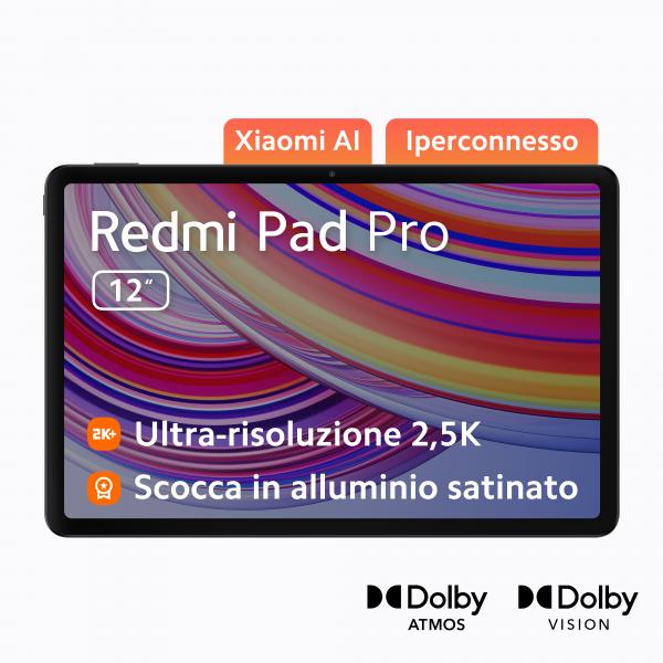 Xiaomi Redmi Pad Pro 12.1" 6+128GB WiFi Graphite Gray ITA - EUROBABYLON