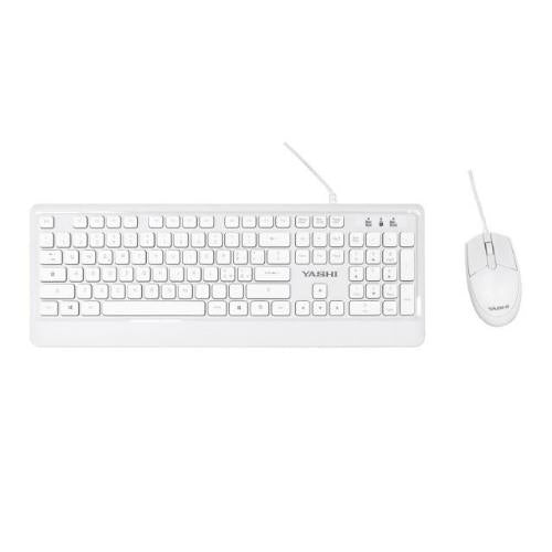 Yashi Professional Multimedia Soft Keyboard & Mouse USB KIT White - ITA - MY540