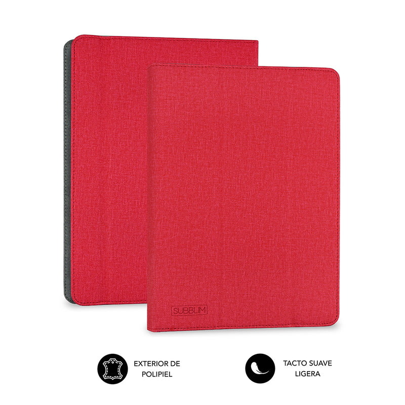 SUBBLIM SUB-CUT-2FC002 custodia per tablet 25,6 cm (10.1") Custodia a libro Rosso