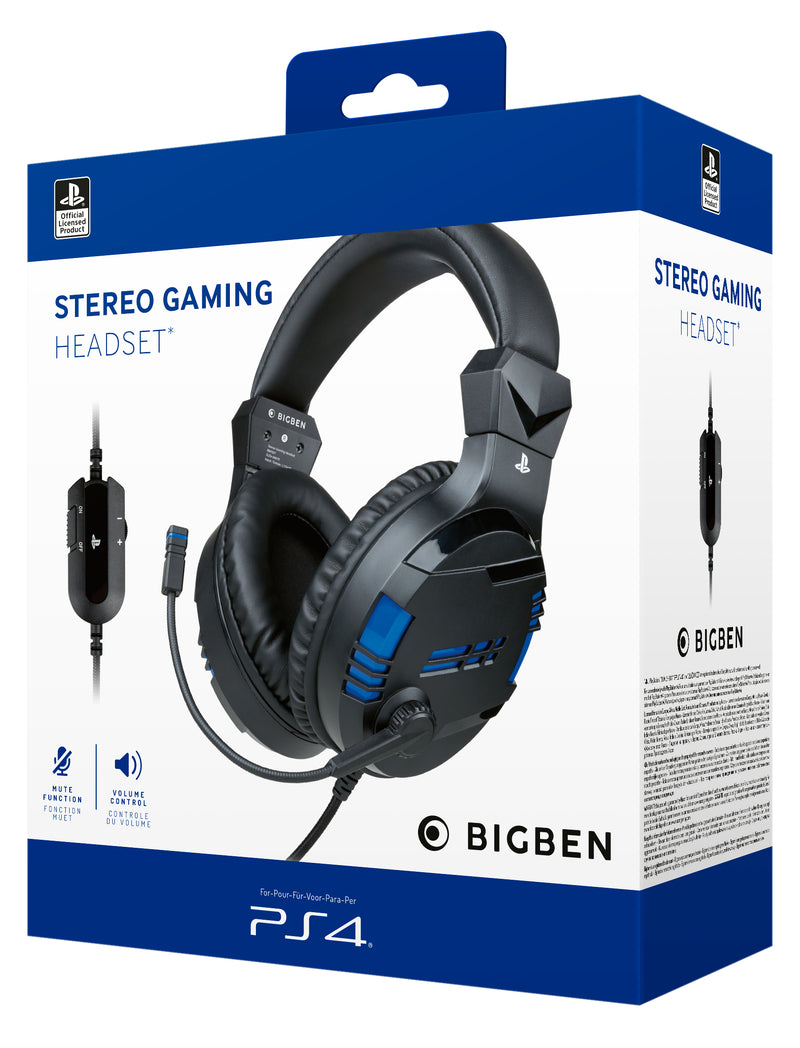 Bigben Interactive PS4OFHEADSETV3 cuffia e auricolare Cablato A Padiglione Giocare Nero, Blu - EUROBABYLON