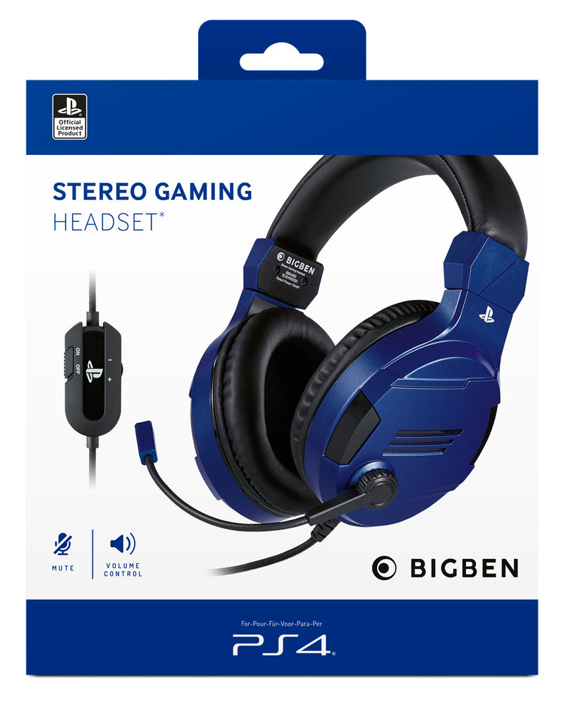 Bigben Interactive PS4OFHEADSETV3G Auricolare Cablato A Padiglione Giocare Blu - EUROBABYLON