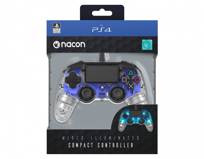 NACON PS4OFCPADCLBLUE periferica di gioco Gamepad PlayStation 4 Analogico/Digitale Blu, Trasparente - EUROBABYLON