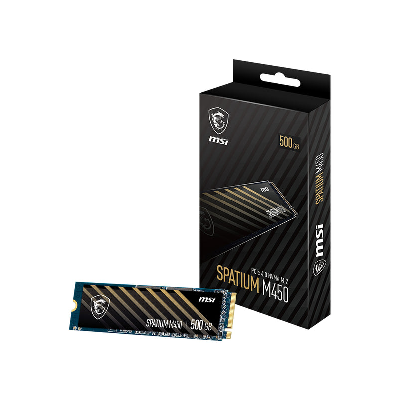 MSI SPATIUM M450 PCIE 4.0 NVME 500GB SSD M.2 PCI EXPRESS 4.0 3D NAND S78-440K220-P83