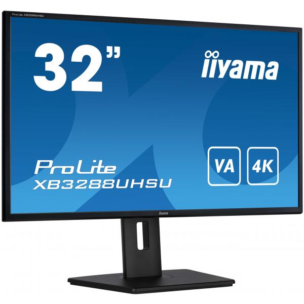 iiyama ProLite XB3288UHSU-B5 Monitor PC 80 cm (31.5") 3840 x 2160 Pixel 4K Ultra HD LCD Nero - EUROBABYLON