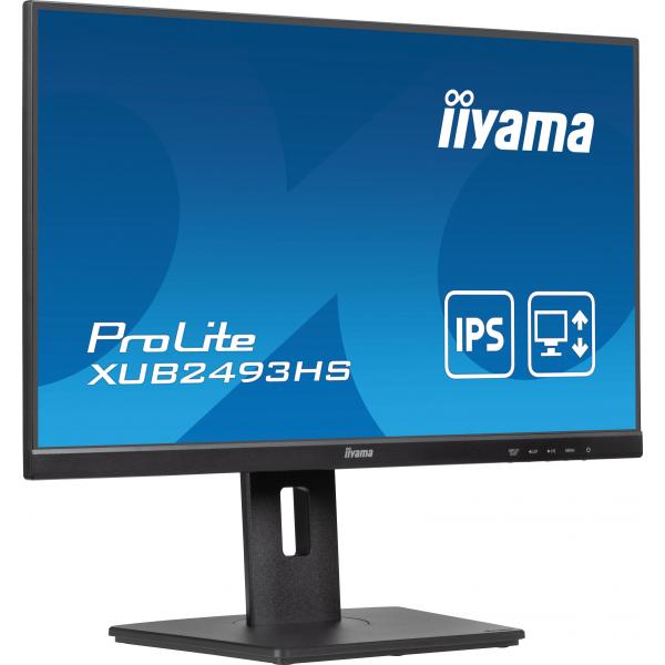 iiyama ProLite XUB2493HS-B6 Monitor PC 60,5 cm (23.8") 1920 x 1080 Pixel Full HD LED Nero - EUROBABYLON