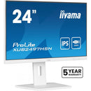 iiyama ProLite XUB2497HSN-W1 Monitor PC 60,5 cm (23.8") 1920 x 1080 Pixel Full HD LED Bianco - EUROBABYLON