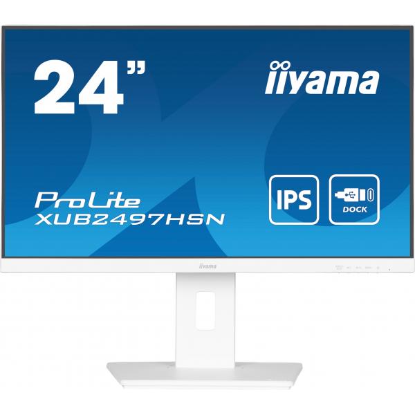 iiyama ProLite XUB2497HSN-W1 Monitor PC 60,5 cm (23.8") 1920 x 1080 Pixel Full HD LED Bianco - EUROBABYLON