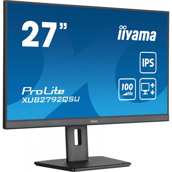 iiyama ProLite XUB2792QSU-B6 Monitor PC 68,6 cm (27") 2560 x 1440 Pixel Full HD LED Nero - EUROBABYLON