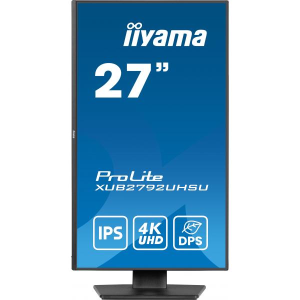 iiyama ProLite XUB2792UHSU-B6 Monitor PC 68,6 cm (27") 3840 x 2160 Pixel 4K Ultra HD LED Nero - EUROBABYLON
