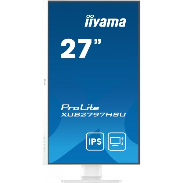 iiyama ProLite XUB2797HSU-W2 Monitor PC 68,6 cm (27") 1920 x 1080 Pixel Full HD LED Bianco - EUROBABYLON